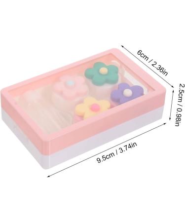 Faruta Portable Contact Lens Organizer Set - 2 Mini Containers for School Home & Travel - Pink - Buy Online on GoSupps.com