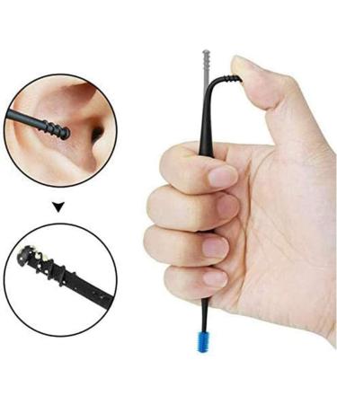 3-Part Ear Wax Removal Tool | Reusable Silicone Ear Cleaner for Adults & Children | 360 Spiral & Soft Brush - Buy Online on GoSupps.com