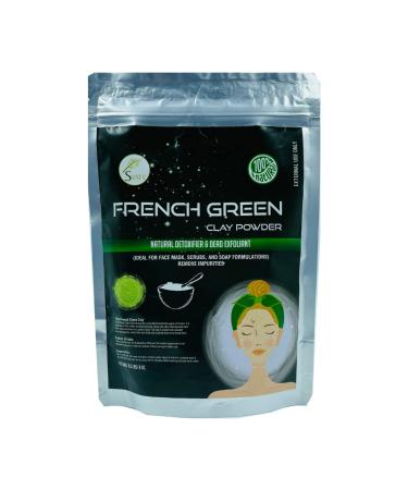 SVATV Herbal French Green Clay (Montmorillonite Powder | Rose Clay) | Hydrating & Rejuvenative Skincare Powder | Natural Face Mask | DIY Clay For Men & Women - 227g 8oz Half Pound