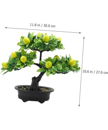 Ciieeo 2pcs Artificial Fruit Tree Faux Potted Plants Flower Vases Decorative Lemon Tree Artificial Fruit Potted Faux Fruit Tree Bonsai Fake Lemon Bonsai Linden Tree Pvc Desktop Office As Shown 1 30X27X16CM - Buy Online on GoSupps.com