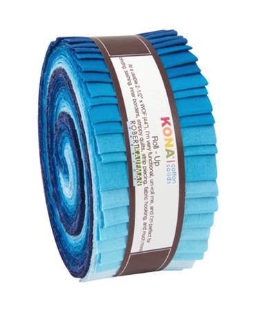 Robert Kaufman RU-440-40 Strips Kona Cotton Midnight Oasis Fabric, 2-1/2", Blue - Buy Online on GoSupps.com