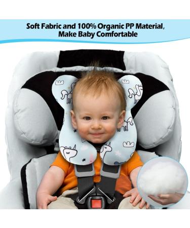 KAKIBLIN Baby Travel Pillow - Unicorn Baby Neck Support for Car Seat & Pushchair - Buy Online on GoSupps.com