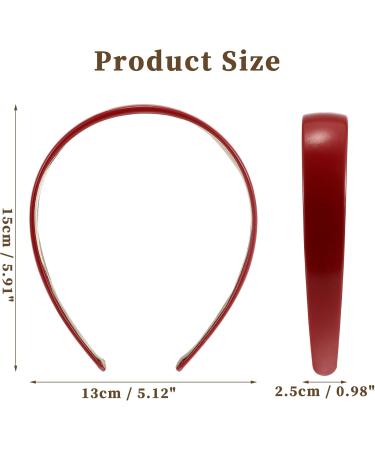 VOCOSTE Red Headbands for Women Leather Head Bands for Women's Hair - Buy Online on GoSupps.com