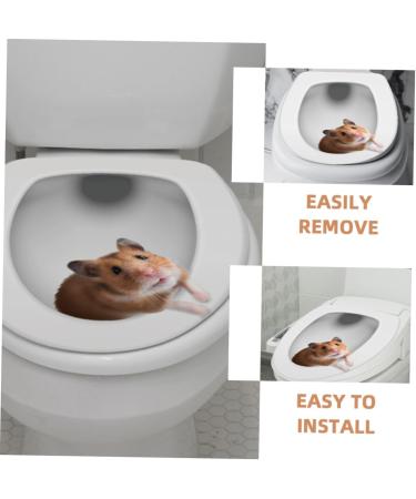 LIFKICH Adhesive Toilet Sticker 3D Toilet Sticker Bathroom Wall Stickers PVC 3D Toilet Seat Mouse Toilet Sticker Toilet Decal - Buy Online on GoSupps.com