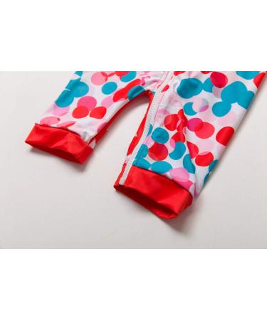 BONVERANO Baby Girls Swimsuit 9-12 Months | Full-Length Zipper One Piece Swimwear with UPF 50+ Sun Protection - Buy Online on GoSupps.com