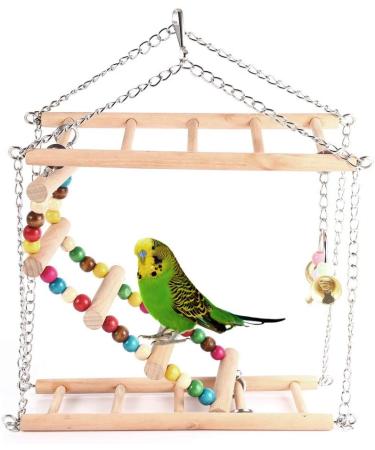 Pet Steps Pet Toy Pet Stairs Bird Toy Budgie Swing Ladder Bird Swing Toy Hammock Budgie Toy Hanging Toy - Buy Online on GoSupps.com