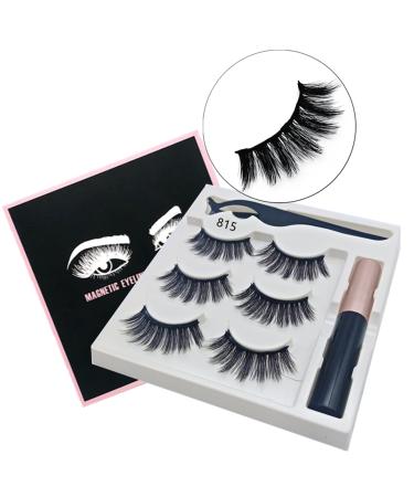 Magnetic Eyelashes And Eyeliner Kit 3 Pairs Reusable Magnetic Lashes With Eyeliner 3D Natural Look False Eyelashes Magnetic Eyelashes Natural Looking Lashes