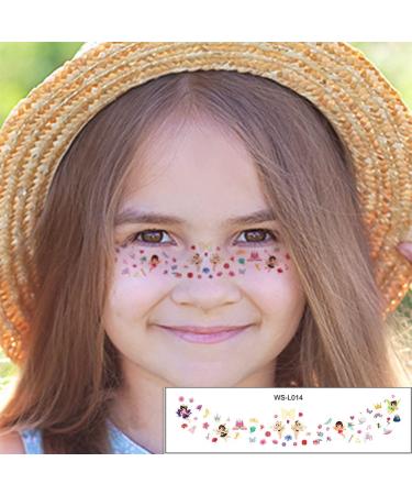 24Sheets Face Temporary Tattoo Stickers - Freckles, Butterfly, Fruit, Dinosaur Design for Girls Boys - Festival Makeup Rave - Buy Online on GoSupps.com
