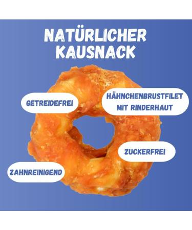 Top Dog Chicken Donut - Sugar-Free Chew Snack for Dogs (Pack of 8) - Premium International Shipping Available - Buy Online on GoSupps.com