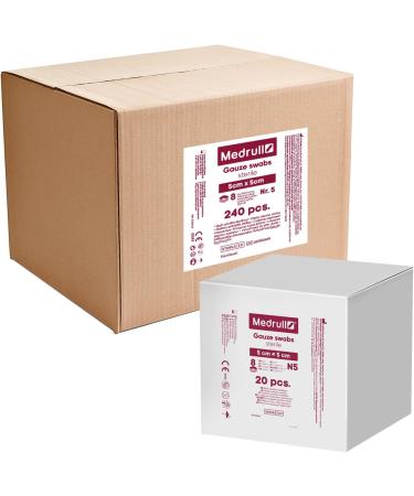 Medrull Sterile Non-Adhesive Wound Pads 5cm x 5cm - Extra Absorbent 1200 Pieces - Ideal for International Shipping - Buy Online on GoSupps.com
