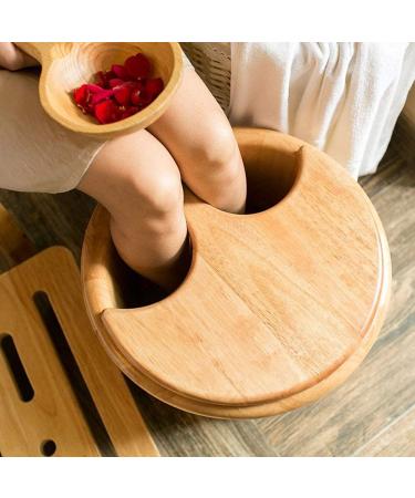 Natural Wooden Footbath Bucket Household Portable Foot Bath Bowl with Lid Wooden Foot Bath Barrel for The Elderly Office Hotel Natural Thicken Foot Basin Household Sleep Improve lofty ambition Warm as - Buy Online on GoSupps.com