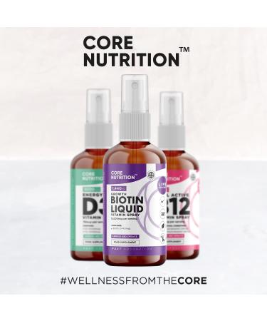 Biotin Liquid Spray 12,000mcg - Vegan Hair, Nail & Skin Health - 4 Month Supply - Made in UK - Buy Online on GoSupps.com
