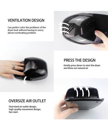 Portable Nail Dryer Portable Nail Fan Dryer Cooling Fan Nail Polish Quick Dryer for Normal Nail Polish Suitable e for Household and Salon (Black) - Buy Online on GoSupps.com