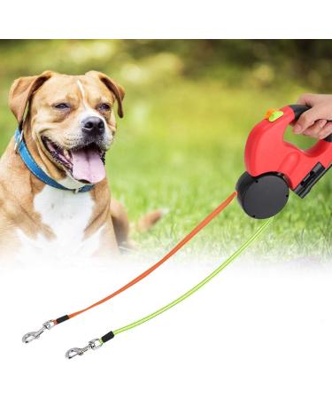 3M Double Retractable Dog Leash with LED Light - Flexible Roller Leash for Two Dogs (Red) | International Shipping Available - Buy Online on GoSupps.com