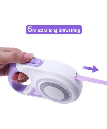 Moyouno 5m Retractable Dog Leash - Durable Extendable Leash for Small to Large Breeds with LED Lights | Shop Internationally! - Buy Online on GoSupps.com