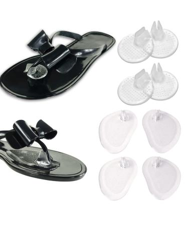 4 Pairs Metatarsal Pads for Thong Sandals  Non-Slip Flip Flop Pads  Ball of Foot Cushion Thong Sandals Toe Protector Forefoot Padding Inserts  Cushions Pads for Flip Flops for Sandals Flip Flop