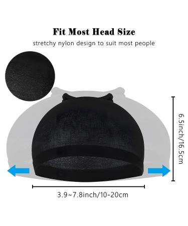 FYY Nude Stretchy Wig Cap for Women - 6pcs Black Stocking Caps with Elastic Bands - Buy Online on GoSupps.com