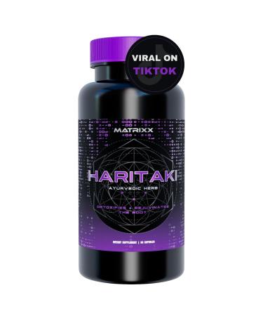 Matrixx Organic Haritaki Capsules - 1000mg Terminalia Chebula Powder Supports Detoxification & Rejuvenation Internal Cleansing Liver detox 90 Capsules | Vegan Gluten-Free Third Eye Supplement