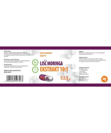 Moringa Leaf Equivalent to 5 000mg (500mg of 10:1 extract) 90 Vegan Third Party Tested Laboratory Tested High Strength Supplement - Buy Online on GoSupps.com