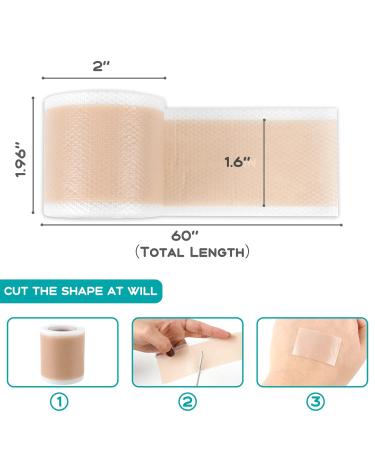 Invisible Silicone Scar Sheets 1.6x60 Roll - Soft, Breathable & Waterproof Gel for C-Section & Body Scars - Buy Online on GoSupps.com