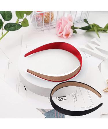 Hfpengzan 2 Pack Satin Headbands - Red & Black Non Slip Fashion Headbands for Women & Girls - Buy Online on GoSupps.com