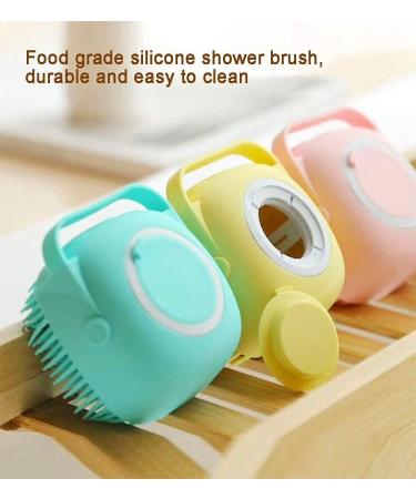 Silicone Body Scrubber for Exfoliating Shower Massage - Easy to Clean - Blue & Pink - Buy Online on GoSupps.com