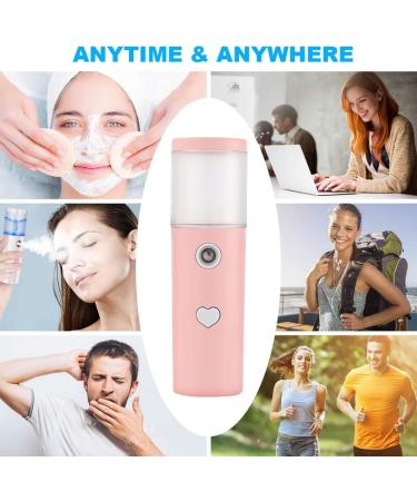Face Mist Steamer 27ml Facial Handy Sprayer Hydrating Mister USB Rechargeable for Skin Care Beauty Pink Face Mist Steamer111 - Buy Online on GoSupps.com