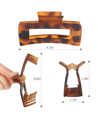 15 Pack Large Hair Claw Clips for Women and Girls - Non-slip 4.1 Inch Rectangular Banana Jaw Clips - Buy Online on GoSupps.com