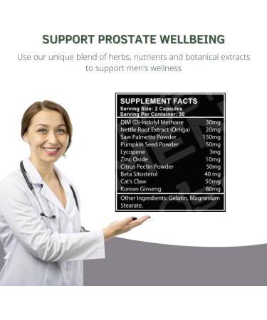 PROSTMEN Prostate Supplement Capsules - Prostate Support - Urinary Frequency - Quality Sleep - Energy & Vitality - Saw Palmetto - Sting Nettle - Pack of 2-120 Caps - Buy Online on GoSupps.com