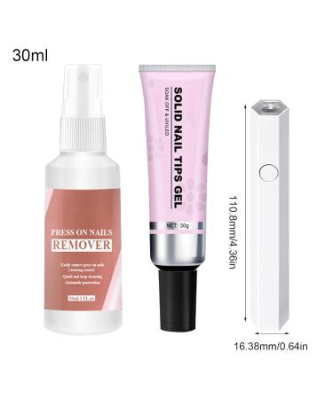 Gel Glue For False Nail - Nail Extension Glue | Quick Drying Adhesive Solid Rhinestone Glue With Remover For Press On Nails Tips Salon Art Lamp Curing Needed - Buy Online on GoSupps.com