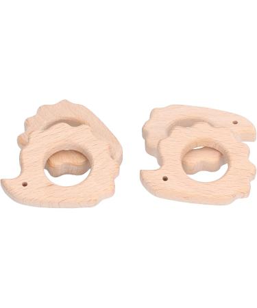 5Pcs Baby Teething Toy - Wooden Hedgehog Pendant | Beech Wood Animal Shape for Handmade Necklaces & Bracelets - Buy Online on GoSupps.com