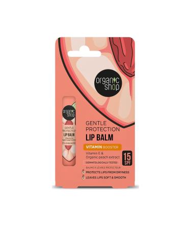 Gentle Protection Vitamin Booster Lip Balm SPF 15 - Nourishing Vitamin E & Peach Extracts 10ml | Buy Online for Worldwide Shipping - Buy Online on GoSupps.com