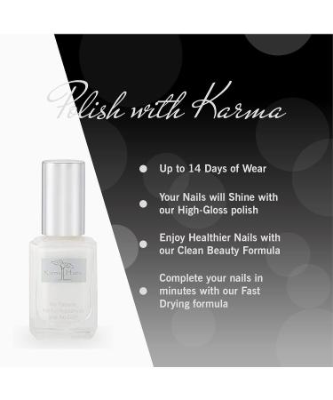 Karma Organic Quick Dry Nail Lacquer - Non-Toxic Vegan Cruelty-Free Art for Adults & Kids - French White 0.43 fl oz - Buy Online on GoSupps.com