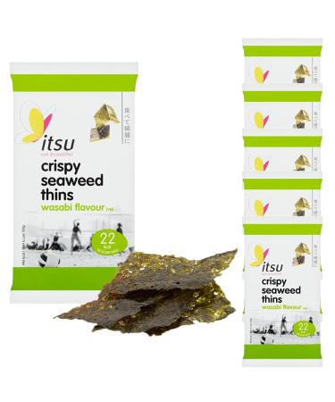 KRISP 6 x 5g Spicy Fine Algae Wasabi Crisp Chips Snack Snack Salted Treats
