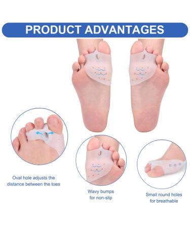 Haofy Hallux Valgus Toe Spreader - Silicone Gel Bunion Corrector for Hammer Toe Relief & Pain Management - 1 Pair - Buy Online on GoSupps.com