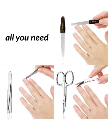 Buy marQus 3-Piece Travel Manicure Set - Solingen Nail Care Kit with Nail Scissors & File - Red - Buy Online on GoSupps.com