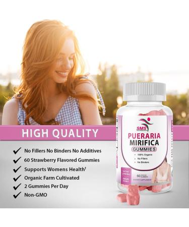 Pueraria Mirifica Gummy Supplement - Organic 10:1 Extract for Women & Men | 60 Veggie Gummies - Buy Online on GoSupps.com