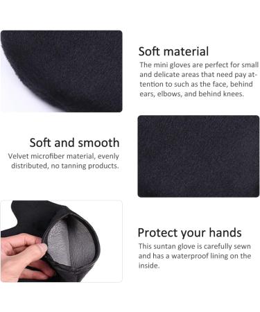 Beavorty 2pcs Mini Self Tanning Mitt Applicator Flocking Beach Gloves for Smooth Application of Self Lotions and Oils for Delicate Areas Like Face and Elbows - Buy Online on GoSupps.com