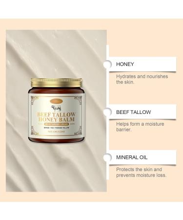 CLY AMS Grass-Fed Whipped Beef Tallow and Honey Balm for Skin Tallow Face Moisturizer for Face & Body Narural Organic Body Lotion for Men & Women Soothe Dry & Sensitive Skin 4.23OZ (120G) - Buy Online on GoSupps.com
