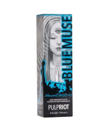 Pulp Riot Semi-Permanent Neon Electric Hair Color 4oz- BLUE MUSE Blue 4 Fl Oz (Pack of 1) - Buy Online on GoSupps.com