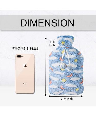 Drizzle Pink Hot Water Bottle Hot Water Bag Cover Opaque Premium Classic Rubber Bottle Great for Pain Relief Cloud - Buy Online on GoSupps.com