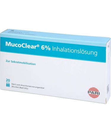 MucoClear 6% NaCl Inhalation Solution - 20 Ampoules (4ml Each) | Relieve Respiratory Issues | Fast International Shipping - Buy Online on GoSupps.com