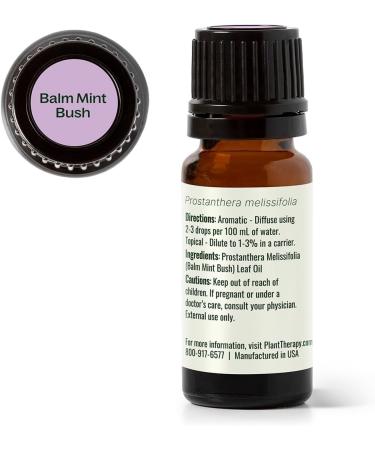 Plant Therapy Balm Mint Bush Essential Oil 10 mL (1/3 oz) 100% Pure Undiluted Natural Aromatherapy - Buy Online on GoSupps.com