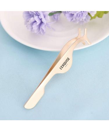 Professional Magnetic False Eyelash Extension Applicator | Golden Stainless Steel Tweezer for Easy Lash Application & Removal | Multifunctional Beauty Tool - Buy Online on GoSupps.com