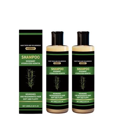 Shampoing fortifiant et volumisant au romarin QPJUVC pour la croissance des cheveux - la k ratine hydrolys e et l'extrait de romarin bio pour cheveux clairsem s tous types de cheveux (2)