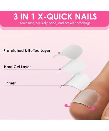Buy GlimightyX Soft Gel Toe Nail Tips - Long Square Fake Toenails with Full Matte Finish | Pre-shaped Gel Press On Nails for Acrylic Extension - Buy Online on GoSupps.com