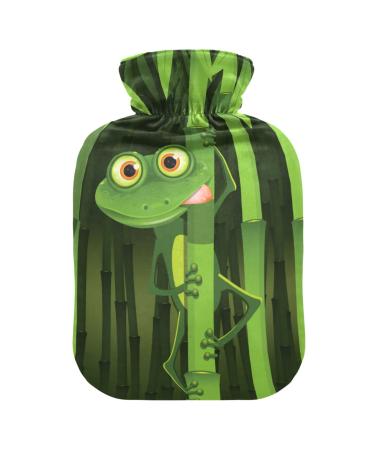 Hot water bottles with cover frog bamboo hot water bag for pain relief sports injuries hot water bottle water bag 2 liters