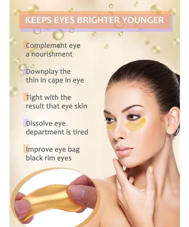 EBANKU 30 Pairs Gold Under Eye Patches | Collagen Eye Masks for Dark Circles, Puffiness & Wrinkles - Buy Online on GoSupps.com