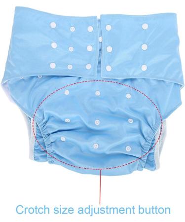 Premium Washable Adult Diaper | Adjustable Incontinence Care | Sky Blue Cloth Diaper with Exhaustive Pocket Design - Buy Online on GoSupps.com