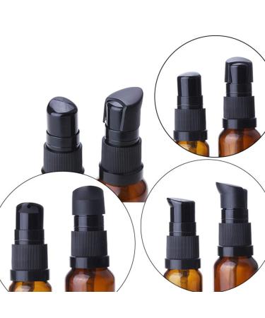 10 Pack 15ml Brown Glass Lotion Bottles with Pump | Refillable Essential Oil & Cream Travel Containers - Buy Online on GoSupps.com